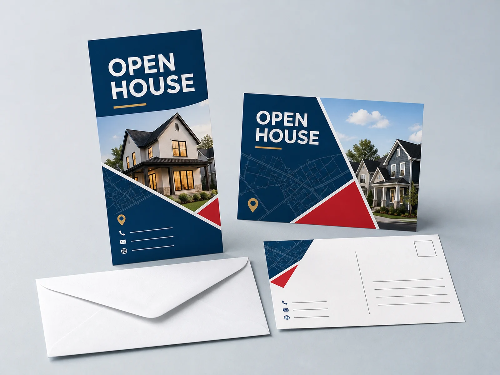 Printed direct mail postcards prepared for a USPS drop by Signature Postal