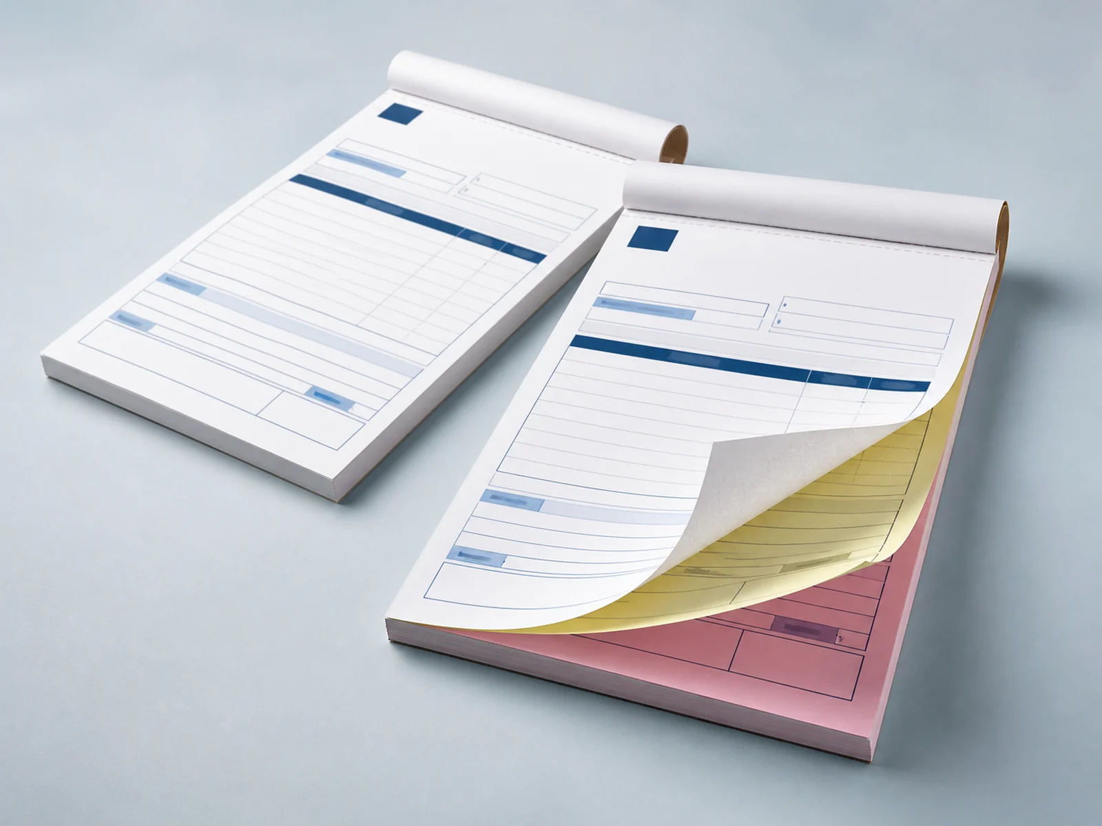 Multi part carbonless NCR forms in sets